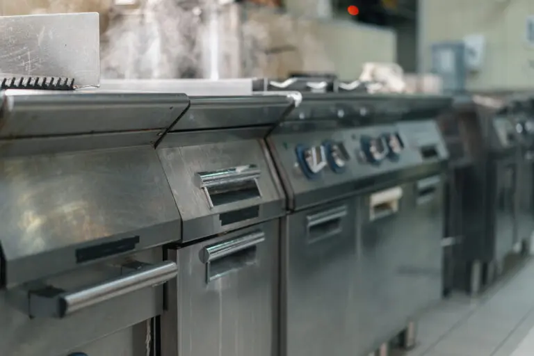 professional kitchen in hotel restaurant kitchen utensils interior cooking stove